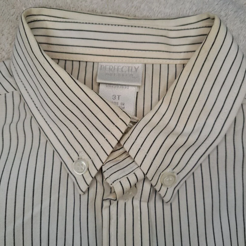 Three Piece Formal Set Collared Shirt Jacket Slacks Size 3T